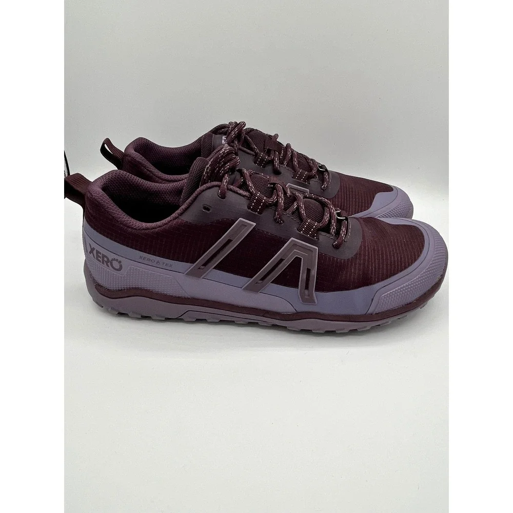 Xero Shoes Scrambler Trail Low WP Women Sz 9.5 Hiking Sneakers Fig Purple